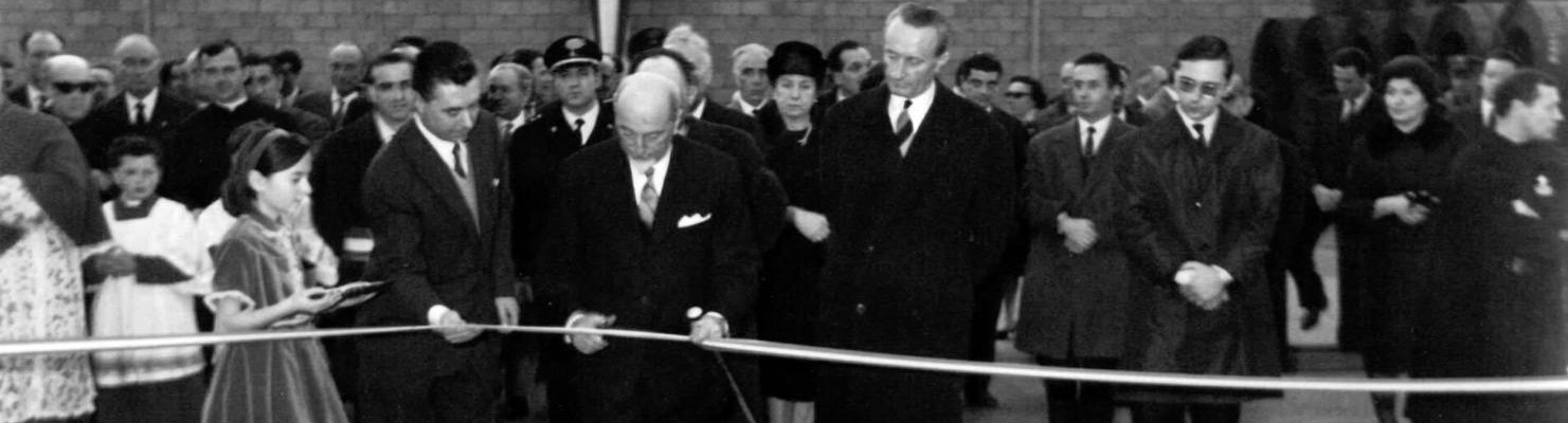 Acciaitubi’s inauguration ceremony, leader in the production of steel tubes.