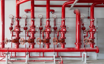  Red painted boiler tube 